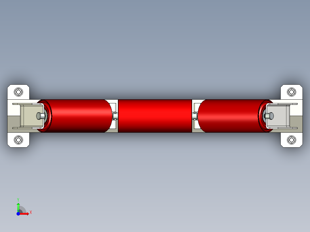 DTII(A)型带式输送机35°槽型托辊 50C314前视图