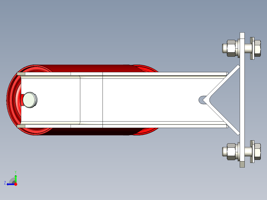 DTII(A)型带式输送机35°槽型托辊 50C314右视图