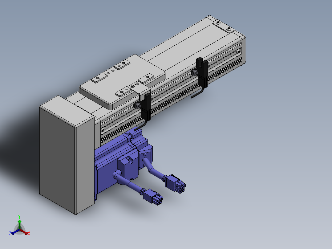 精密模组MY60-T10-100L-BM-P20B-C4-C正等轴测图