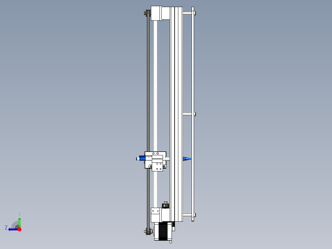 自动写字机模型右视图