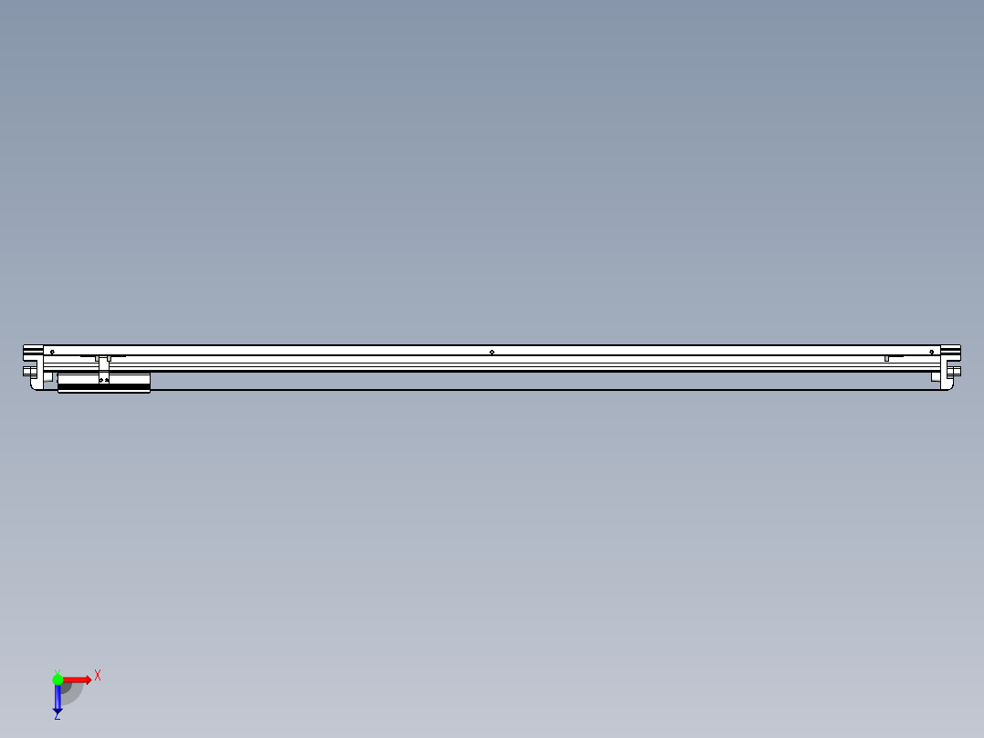 威洛博VL系列直线电机模组-VL14S2-S1350俯视图