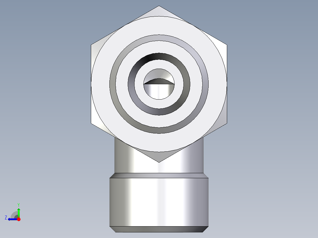 卡套式工业通用硬管接头EO_Bulkhead_elbow_WSV08SOMD71右视图