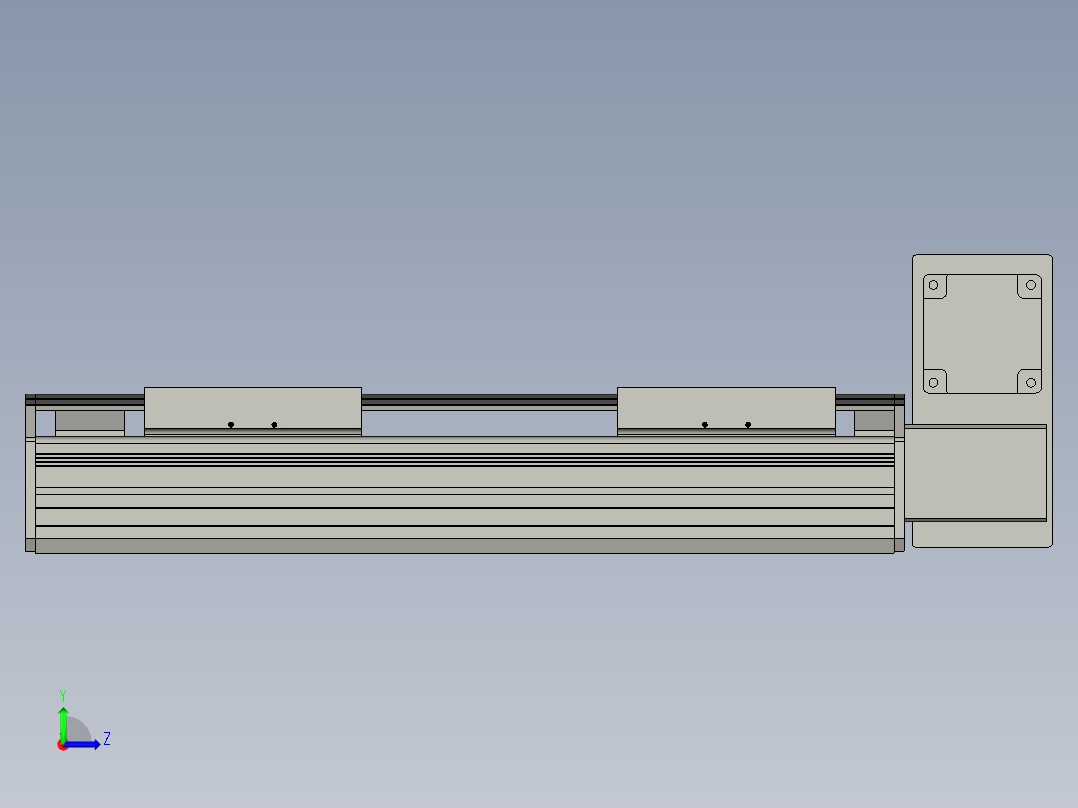 直线模组WG-LHB12-S200-RU设计图纸左视图