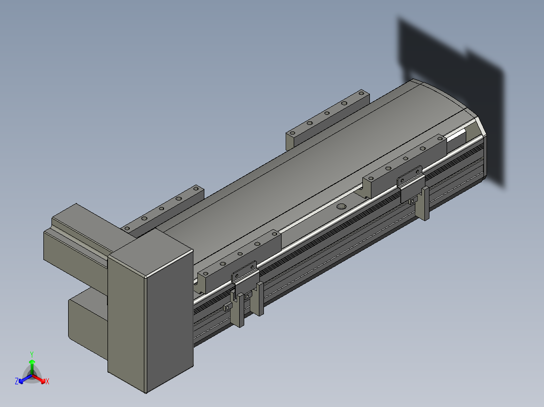 直线模组WG-LHB12-S200-RU设计图纸正等轴测图