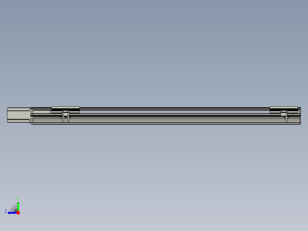 直线模组LHA17-S1150-M设计图纸右视图