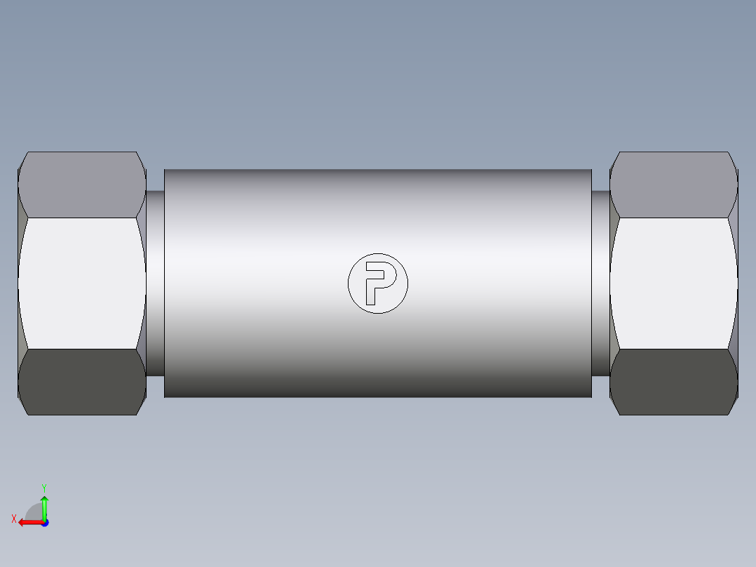 卡套式工业通用硬管接头EO_Weld_bulkhead_fitting_ESV18L后视图