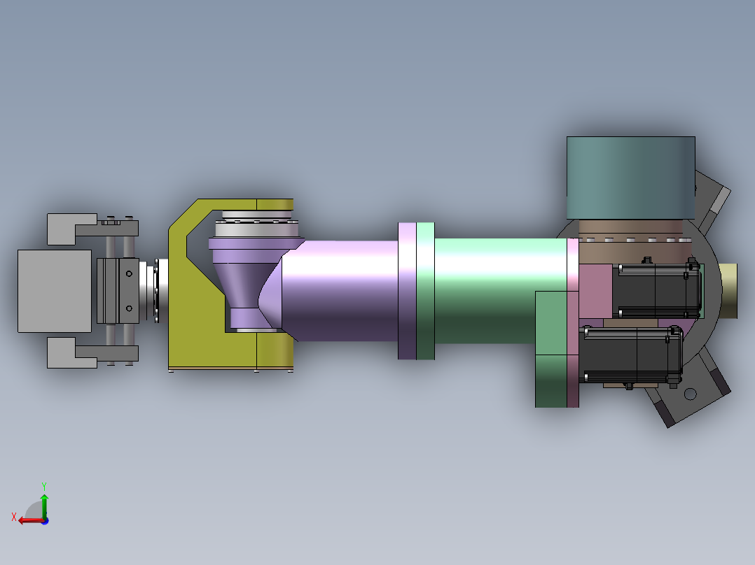 5自由度机器人 固定后视图