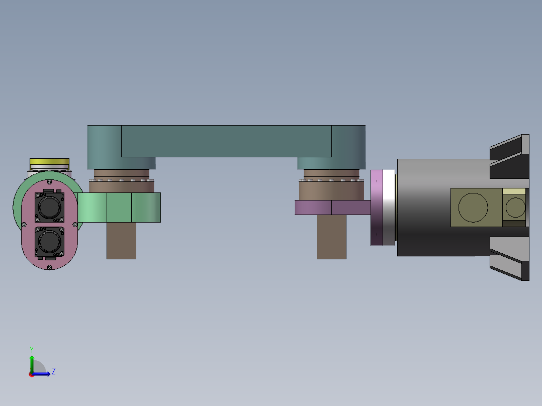 5自由度机器人 固定左视图