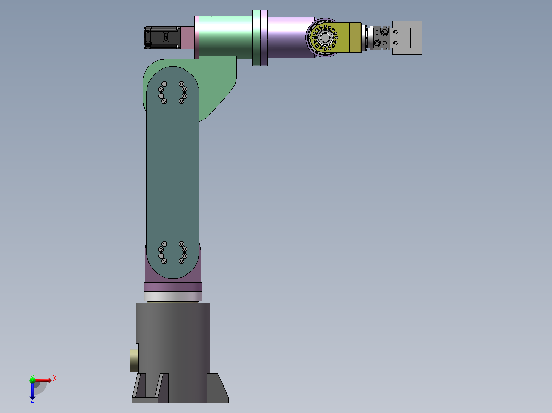 5自由度机器人 固定俯视图