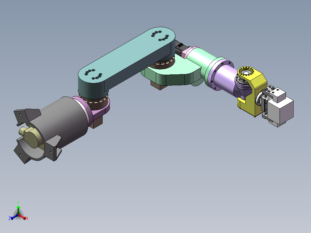 5自由度机器人 固定正等轴测图