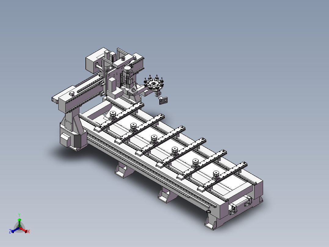 组装门的机械设备正等轴测图