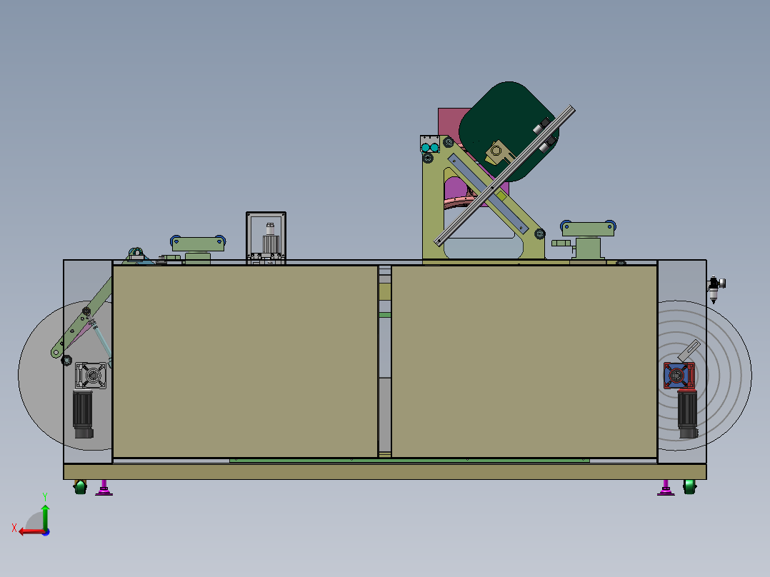 无纺布复卷检测机sw18可编辑后视图