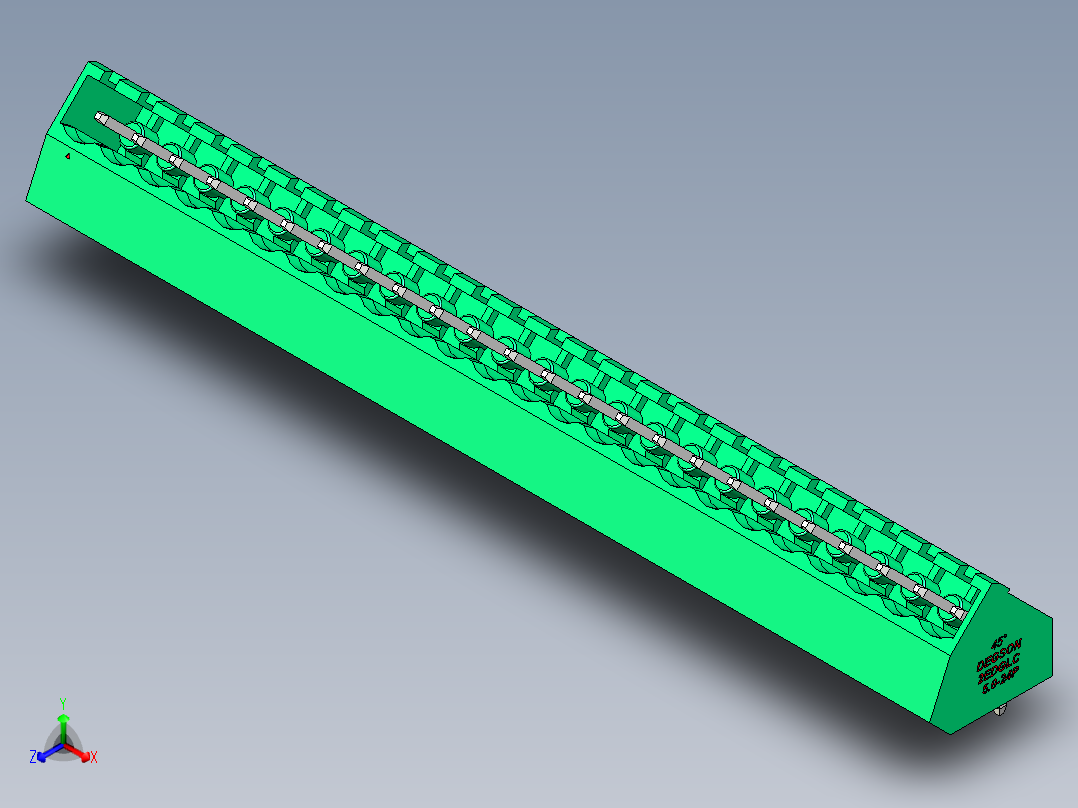 DEGSON 2EDG 系列 5.0mm 可插拔接线端子组-2EDGLC-5.0-24P-14-00AH正等轴测图