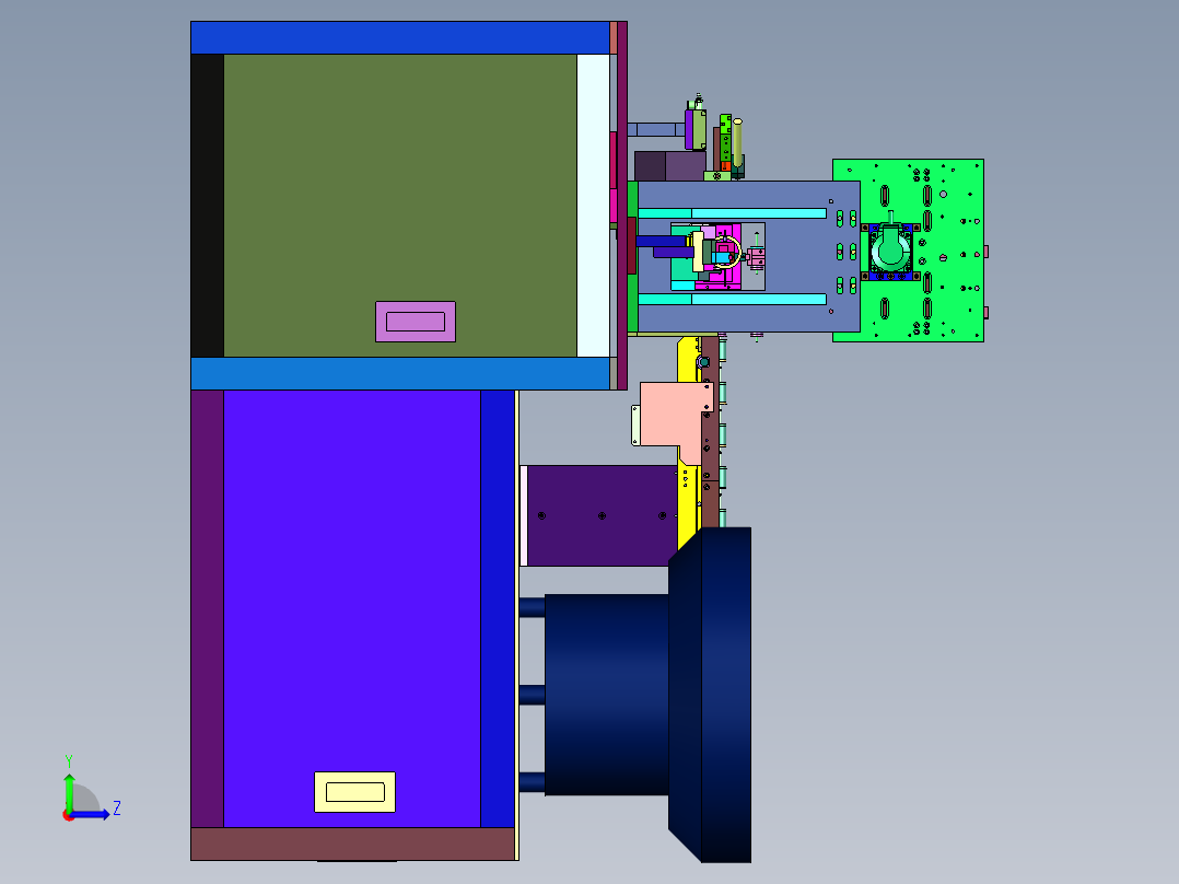 乱序电磁铁合格测试机左视图
