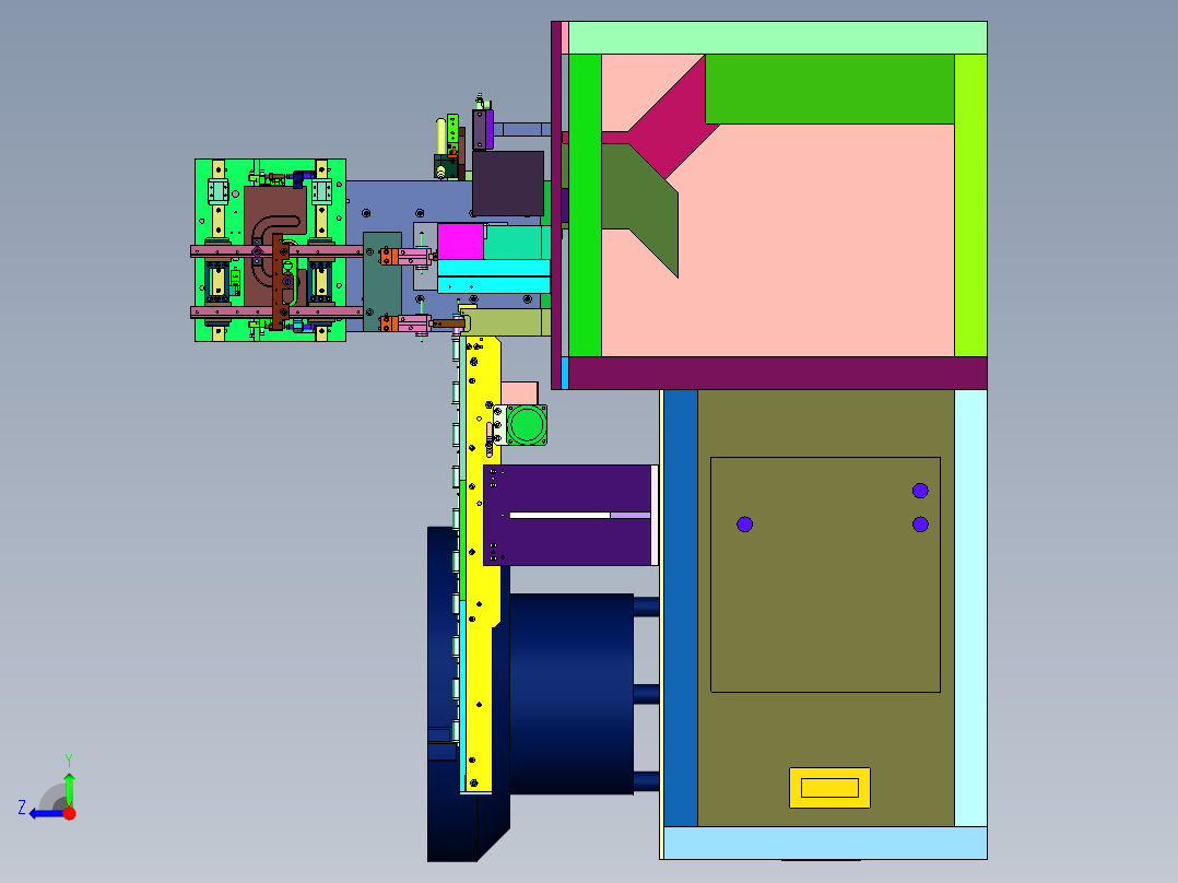乱序电磁铁合格测试机右视图