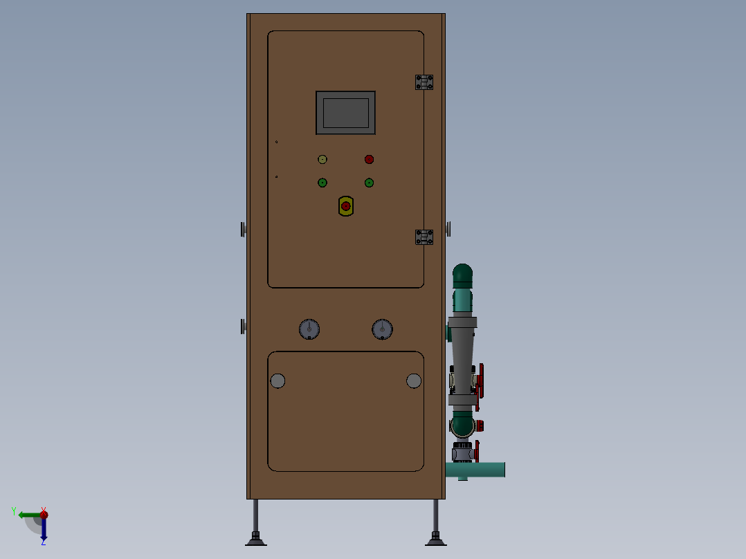高压水回收设备前视图