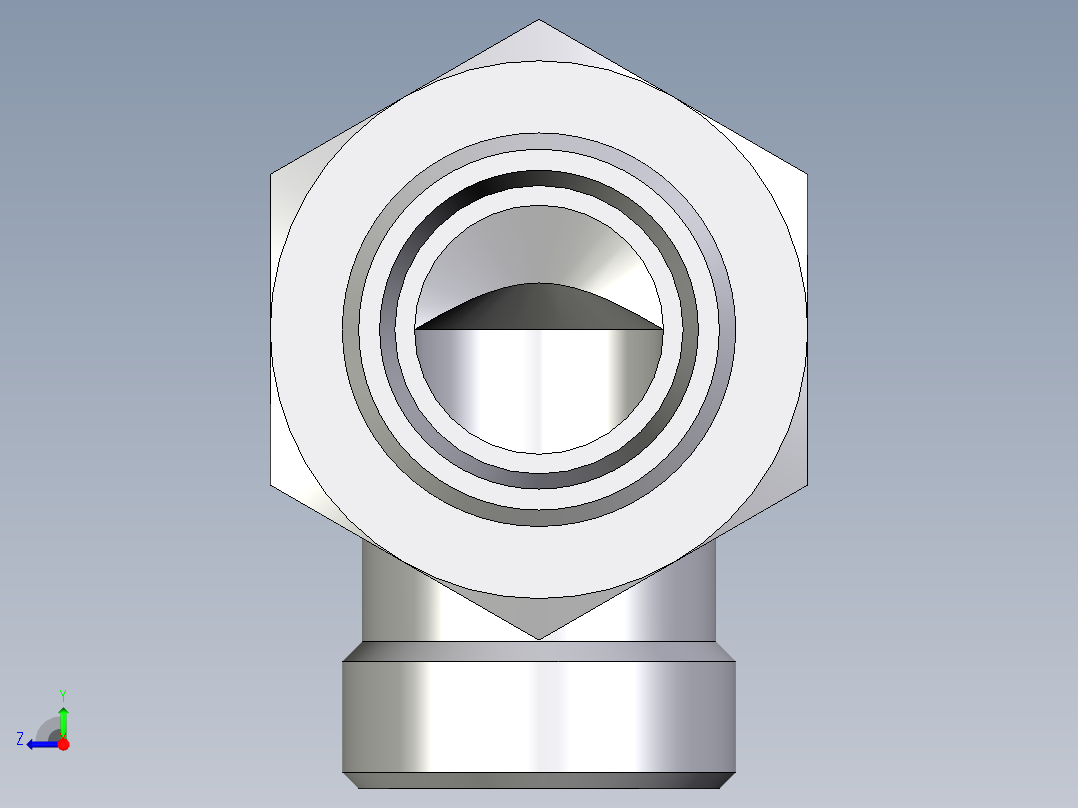 卡套式工业通用硬管接头EO_Bulkhead_elbow_WSV22LOMD71右视图