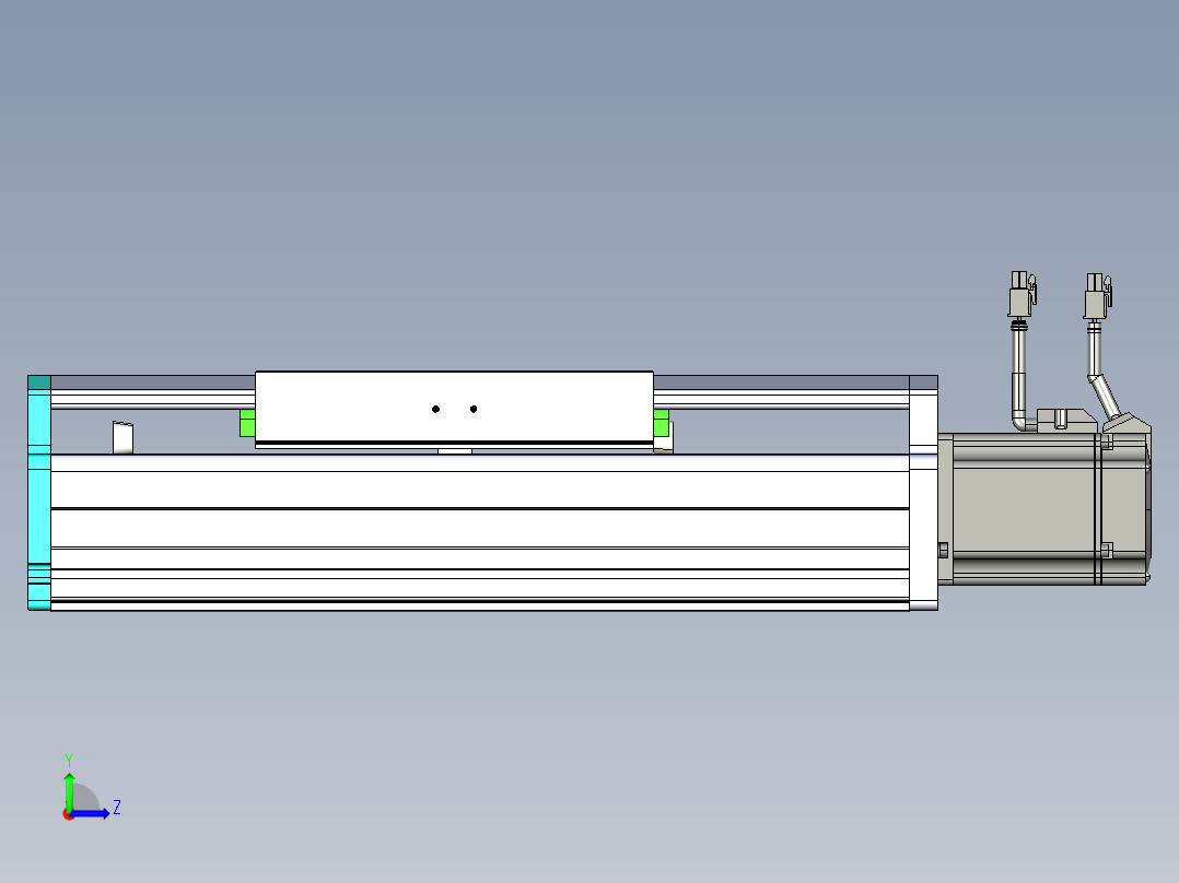 东锦丝杆传动-直线滑台模组DH210-C-L10-S50-BC-P750W-C3左视图