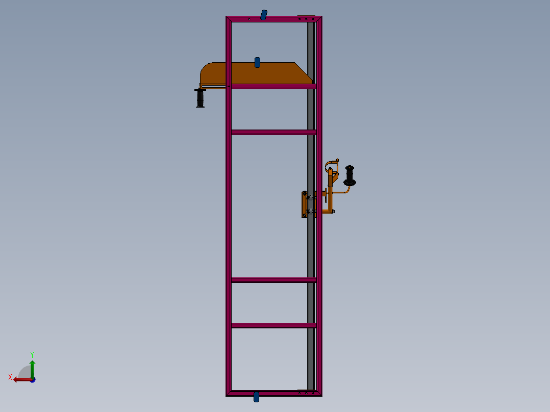 角磨机切割机支架后视图