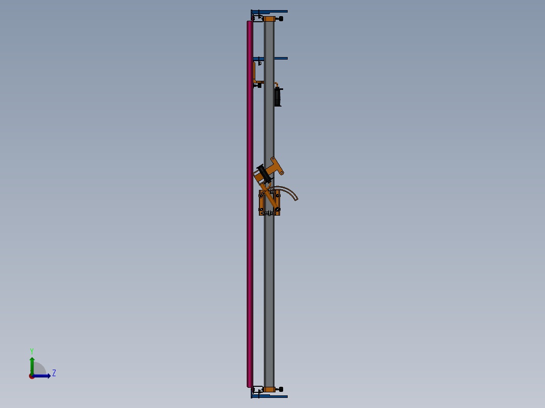 角磨机切割机支架左视图