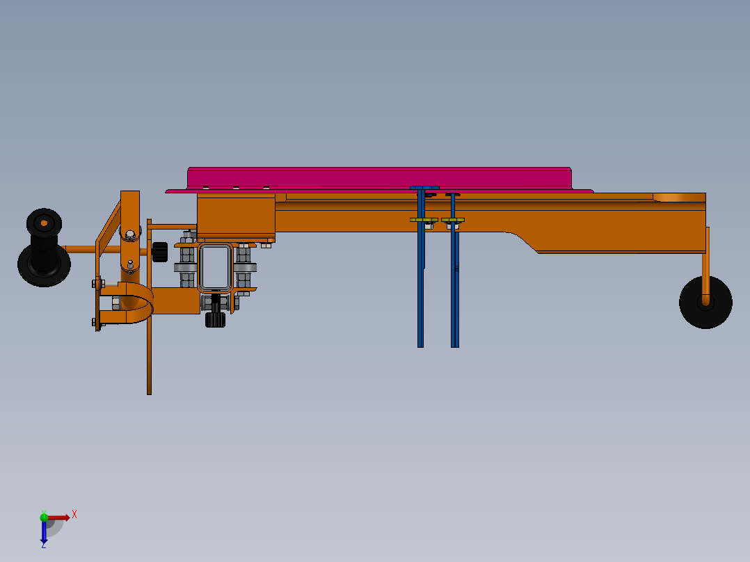 角磨机切割机支架俯视图