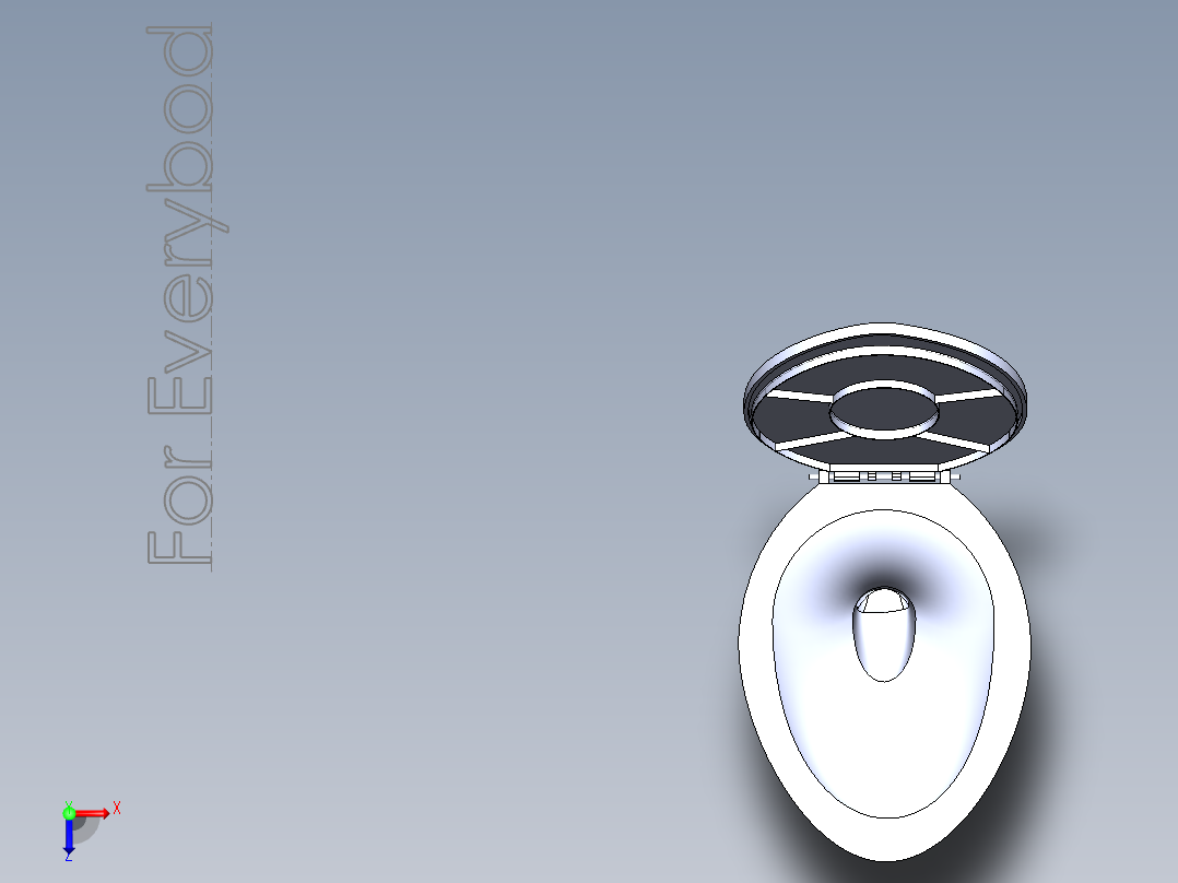 超简单的马桶模型俯视图