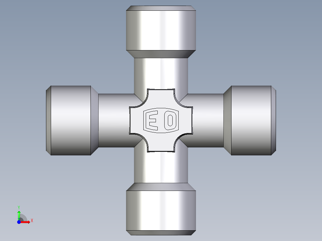 卡套式工业通用硬管接头EO_Union_cross_K06SCFX前视图