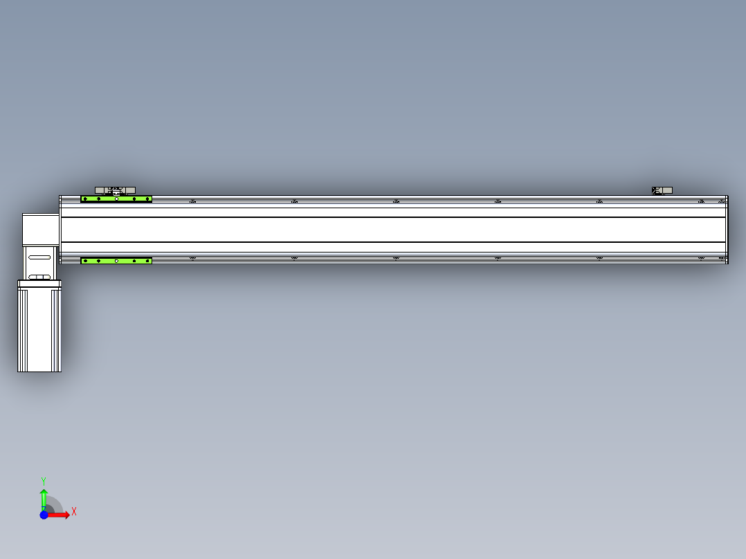 同步带滑台-半封闭B13-L90-S1050-L-Z86-D3前视图