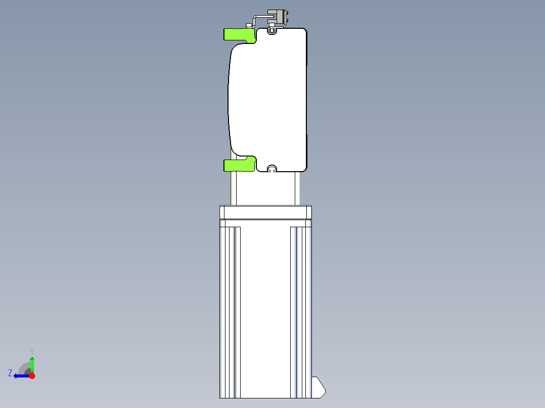 同步带滑台-半封闭B13-L90-S1050-L-Z86-D3右视图