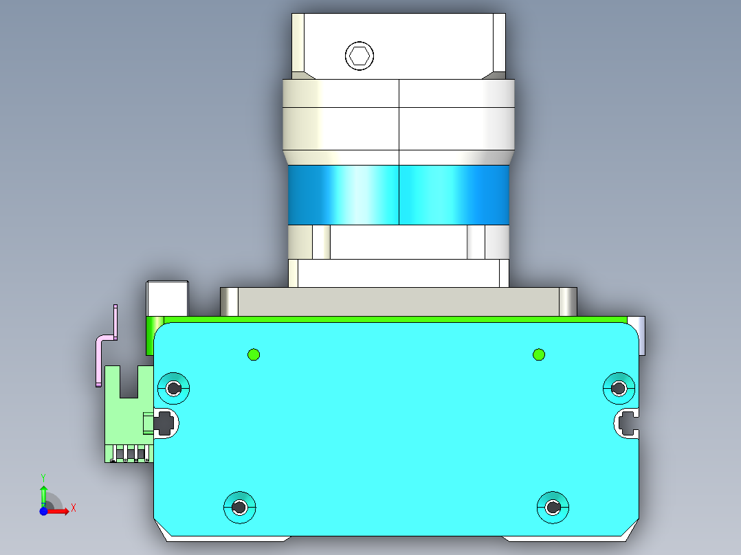 东锦齿条传动DH136G-L157-S5500-BU-T400W-C3前视图