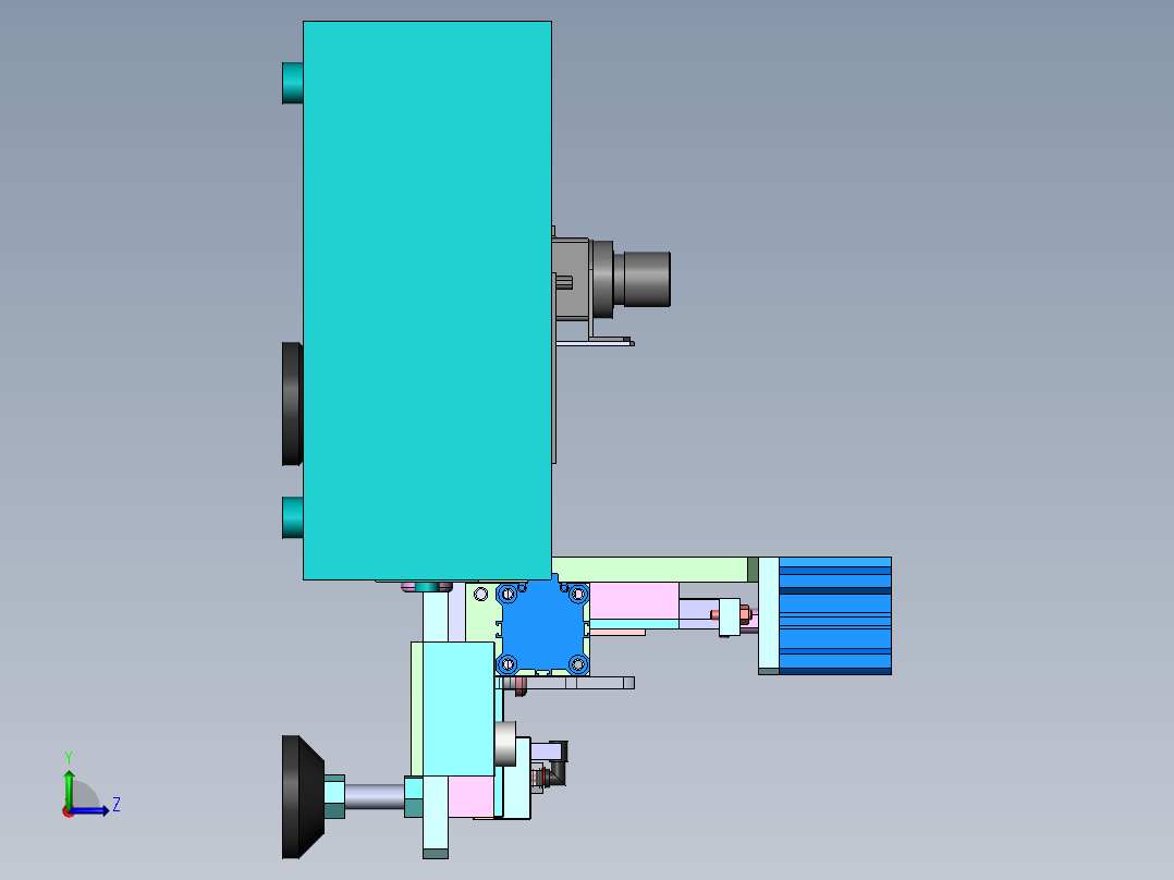接头组装机sw20可编辑左视图