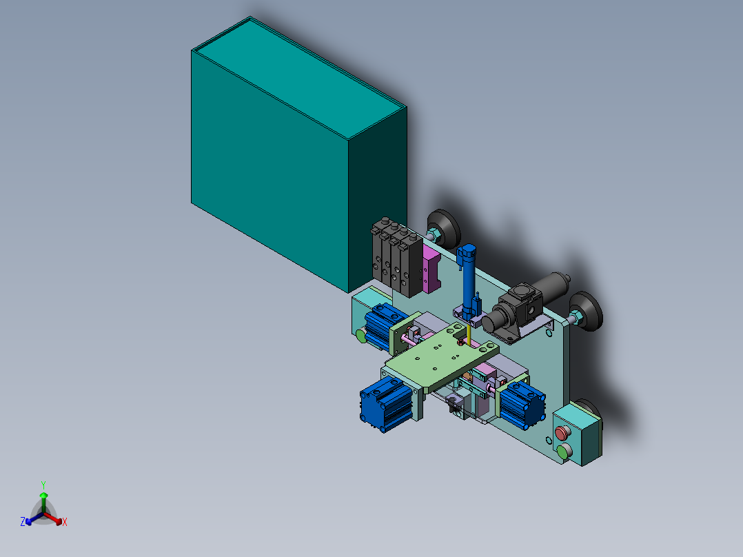接头组装机sw20可编辑正等轴测图