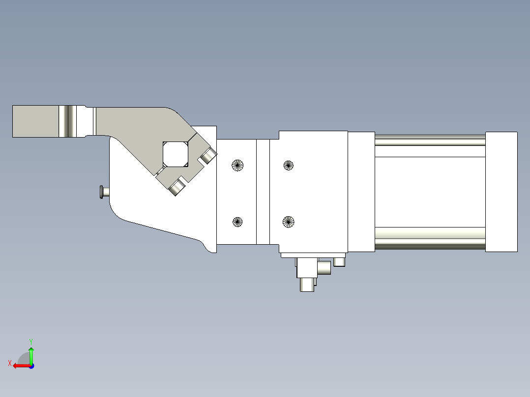 德克斯TUNKERS气缸数模V2 63.1 A10 T12 45~105_GRAD后视图