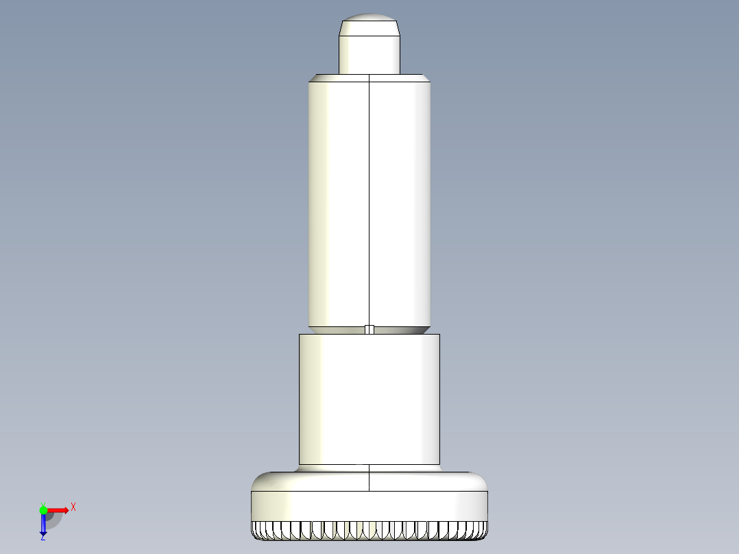 分割定位柱(無卡鎖C)2212-3D多系列多零件图纸模型俯视图