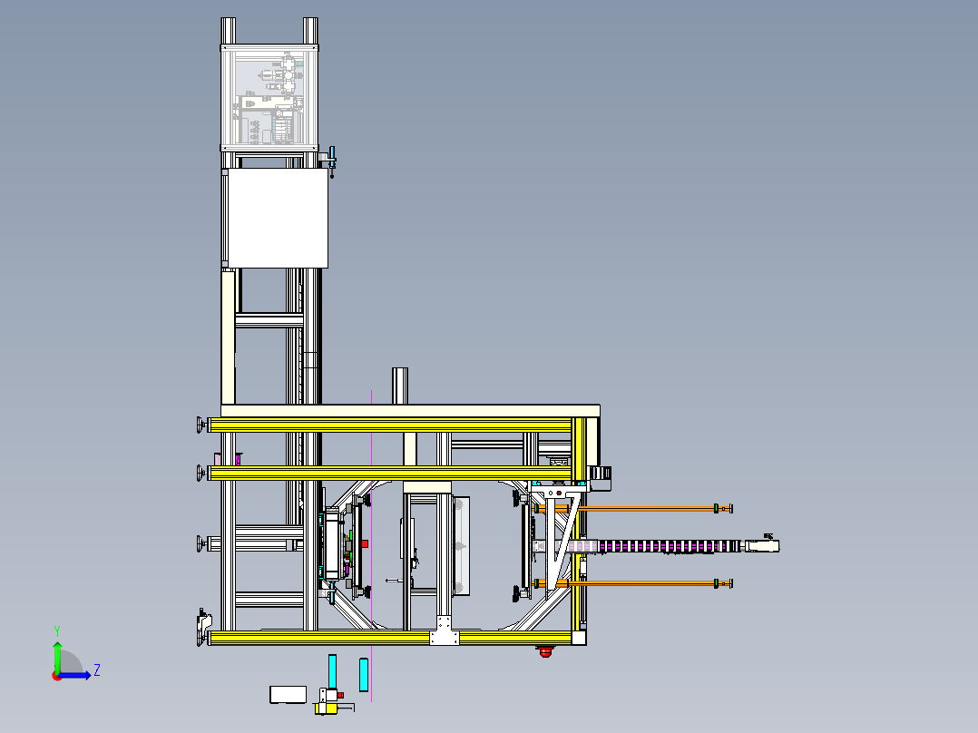 天窗安装调试生产线第14工位左视图