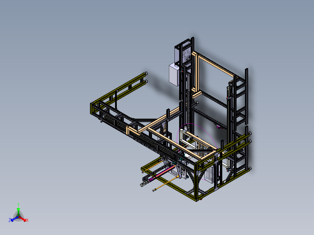 天窗安装调试生产线第14工位正等轴测图
