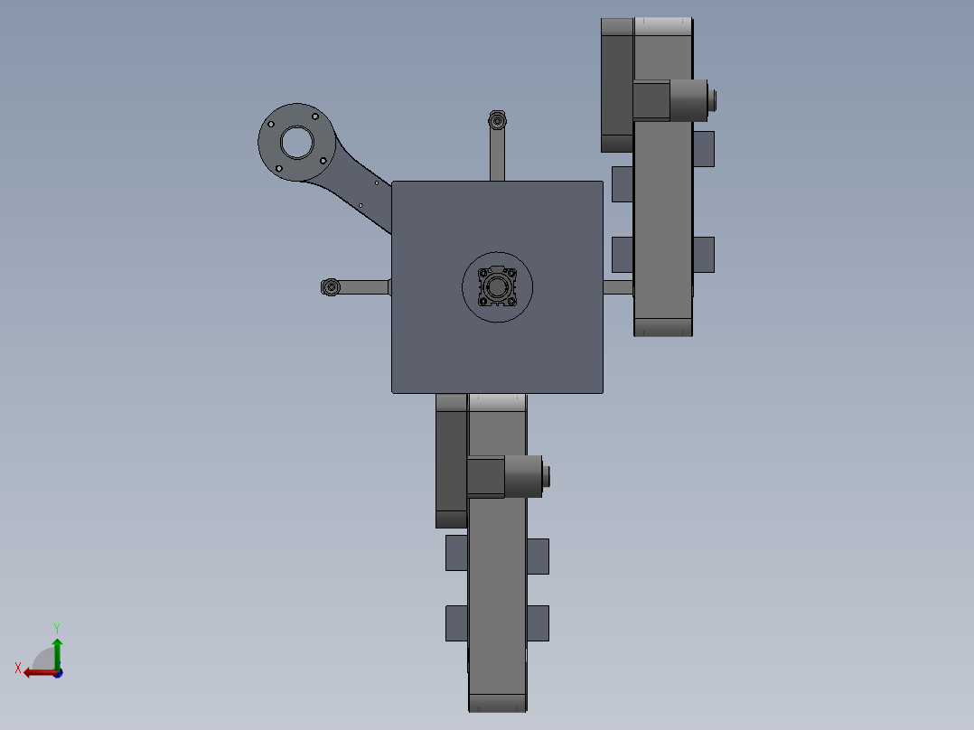 旋转式上料机构后视图