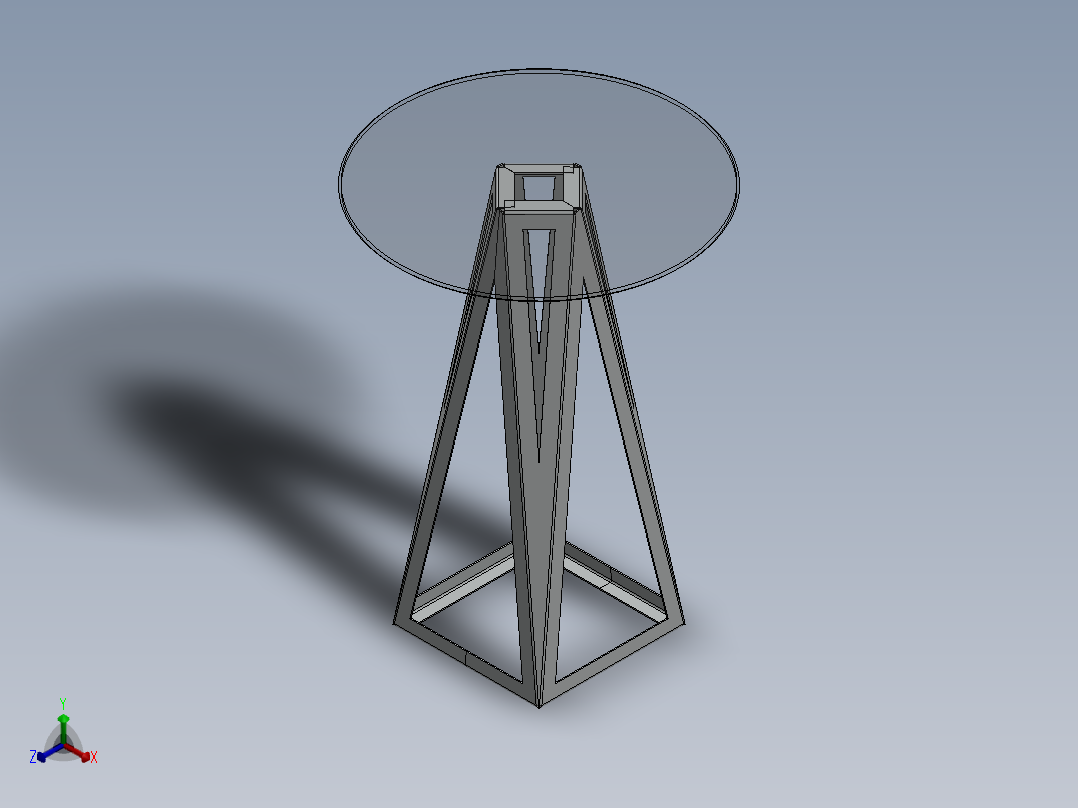 桌子(8)正等轴测图