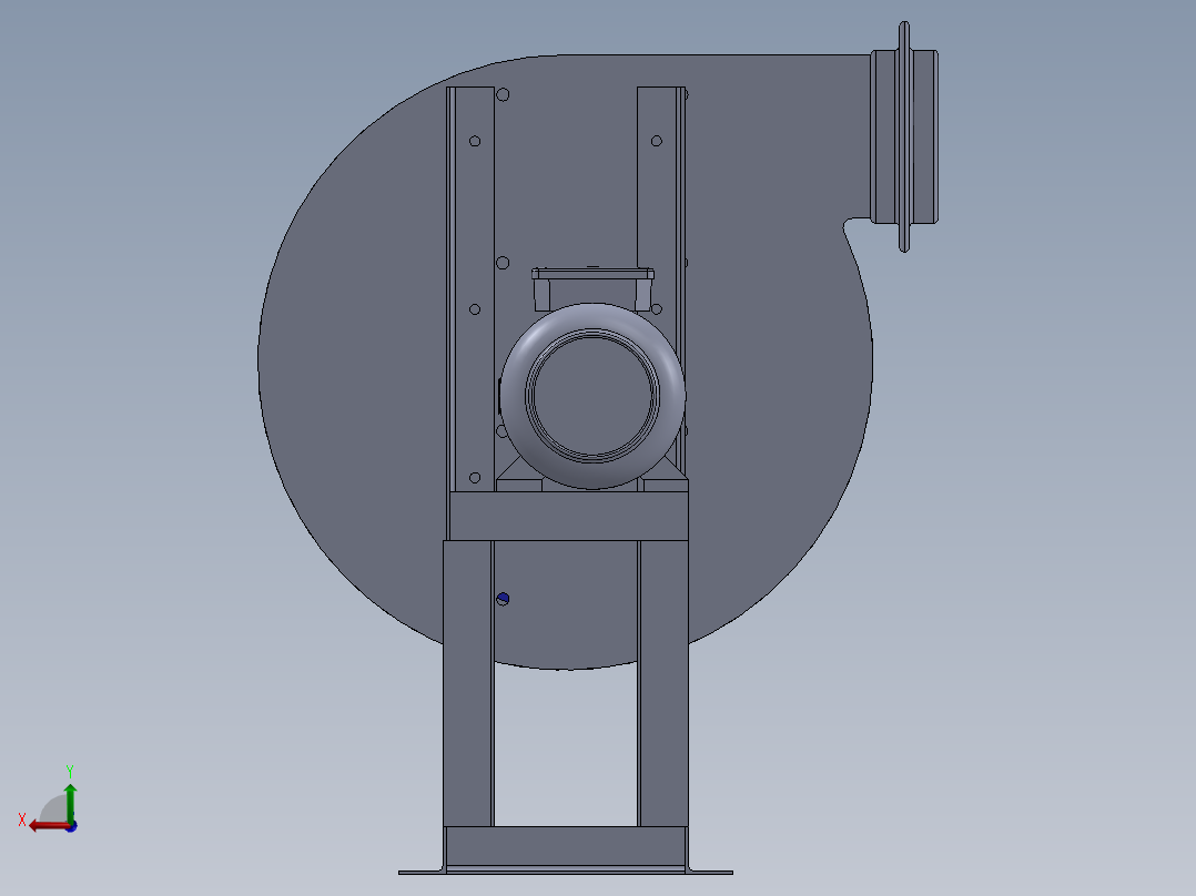 离心风机模型后视图