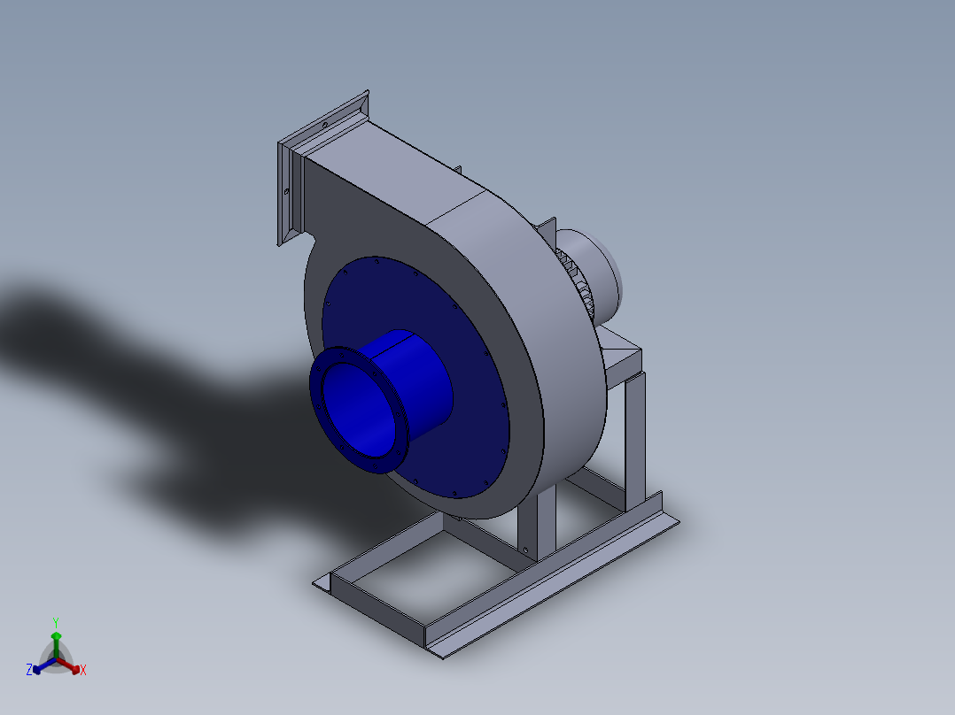 离心风机模型正等轴测图