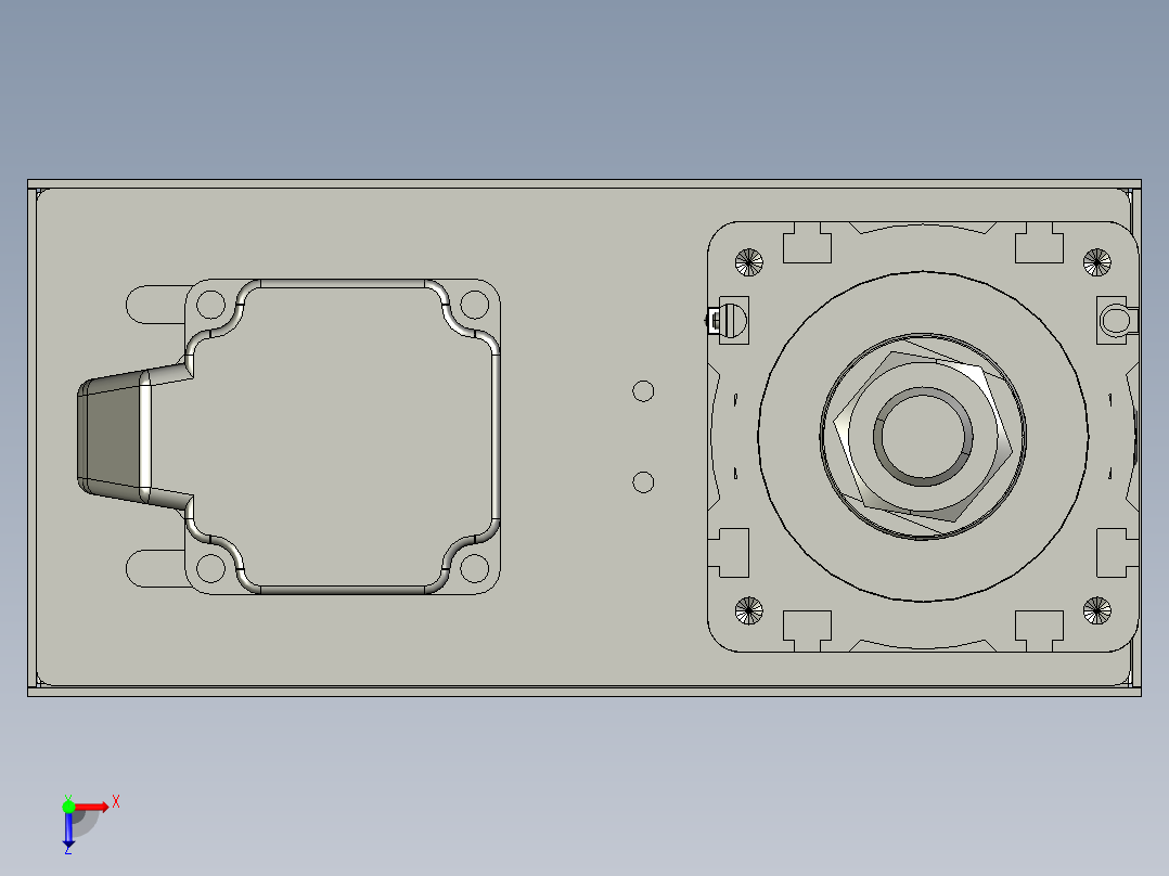 12VZ电动缸-VZ5-S300-BD俯视图