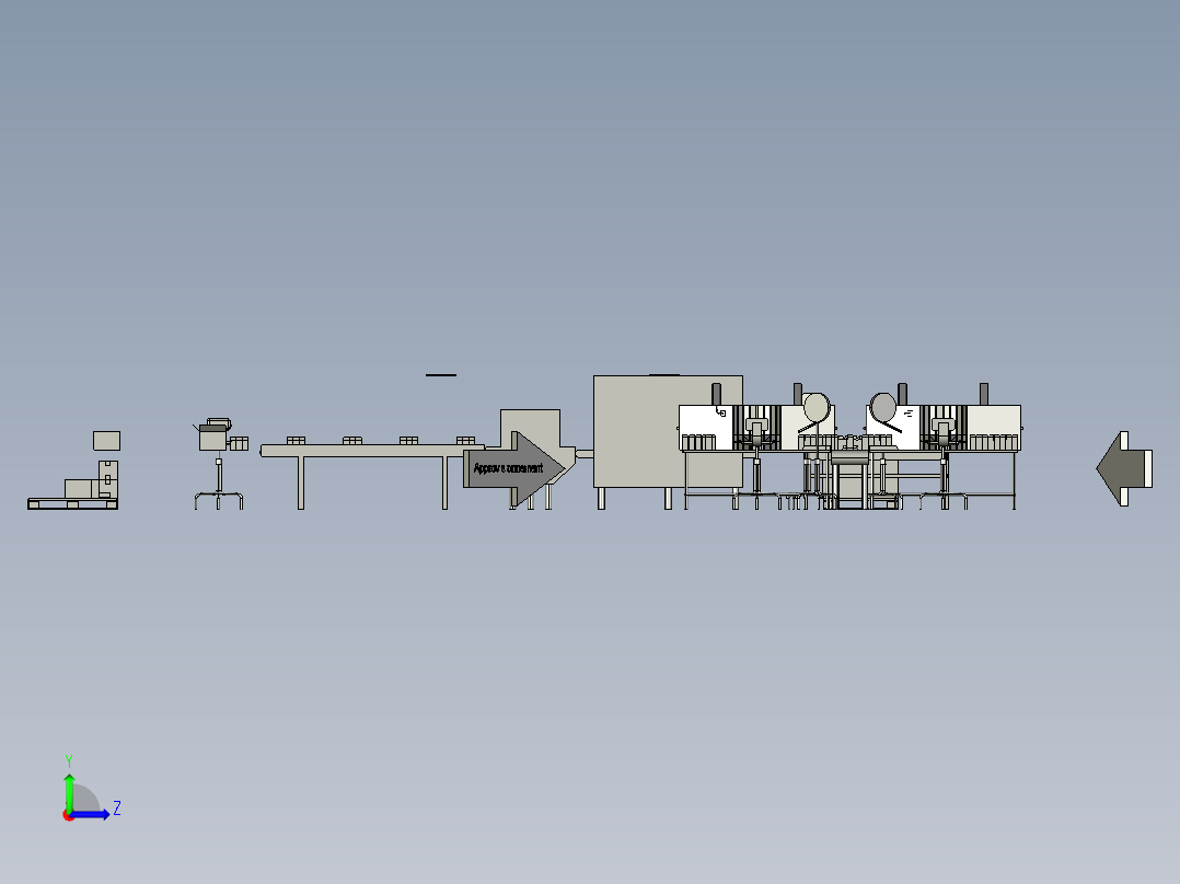 手工包装生产线左视图