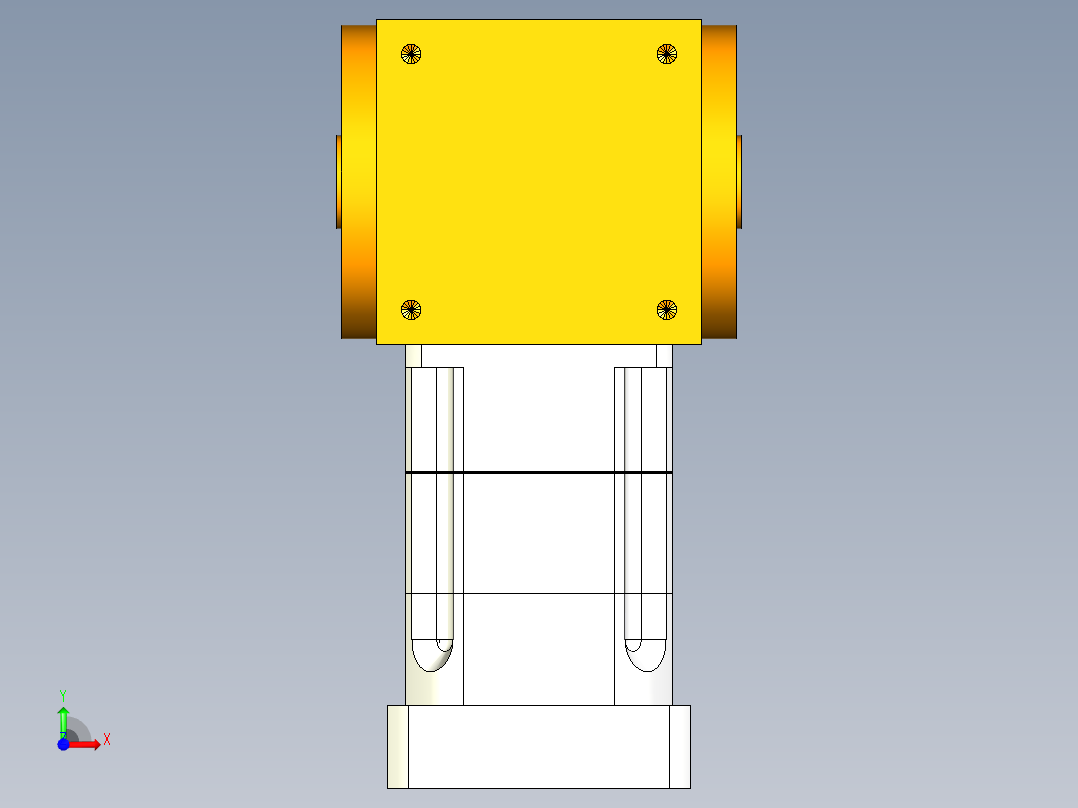 换向器28PW140双孔 PGH115-L2 22-110-145-M8.stp前视图