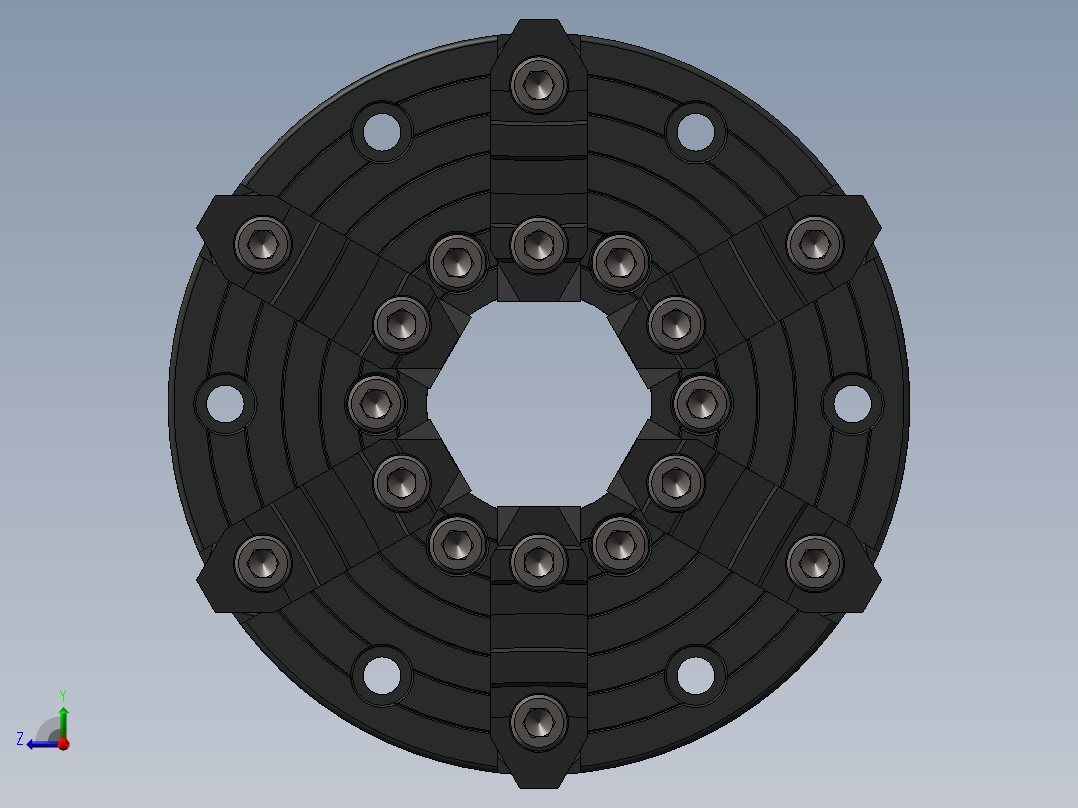 六爪卡盘右视图