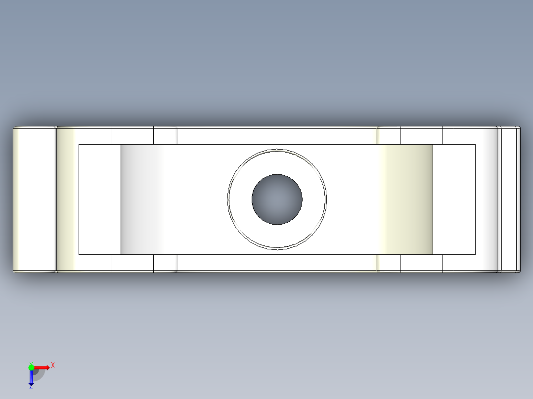 32mm白色PVC管夹俯视图