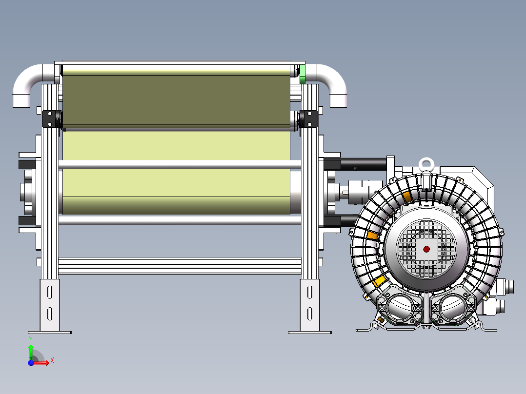 真空输送线前视图