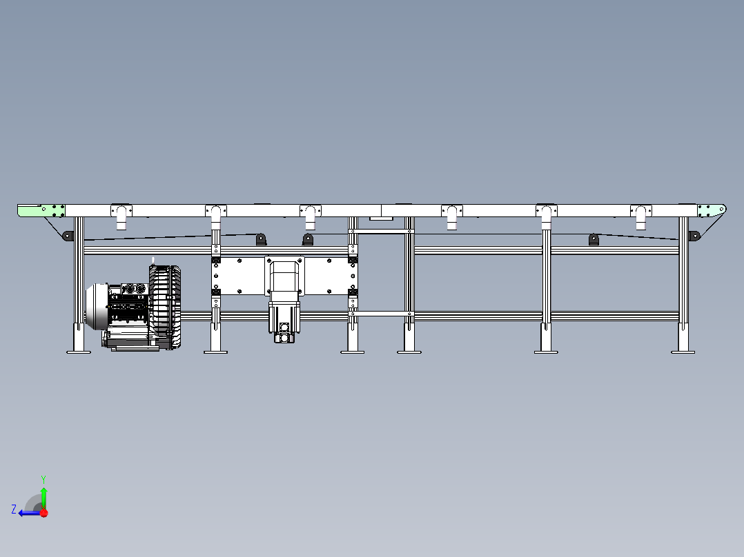 真空输送线右视图