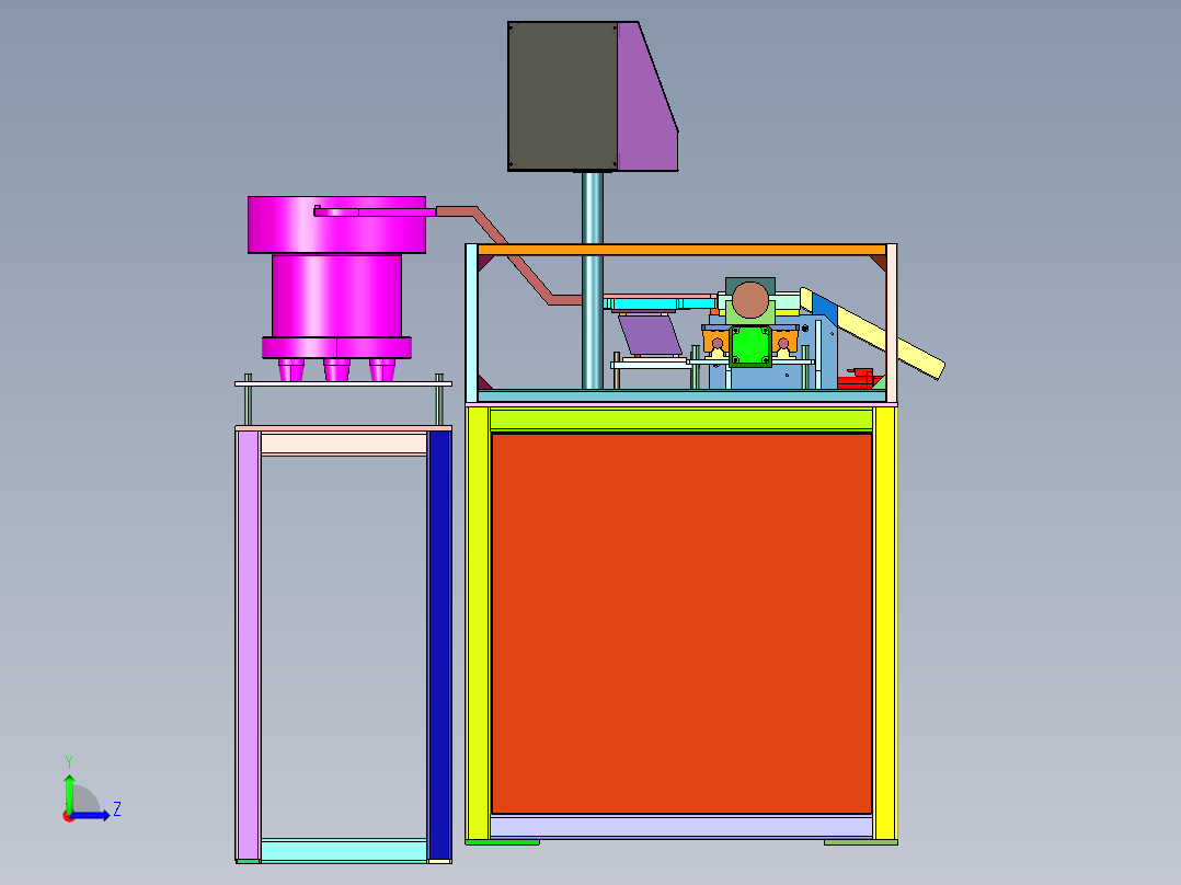 模具顶针深孔钻机左视图