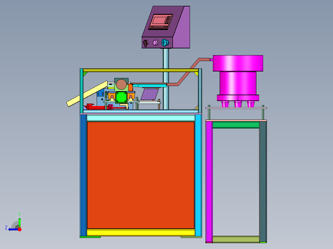 模具顶针深孔钻机右视图