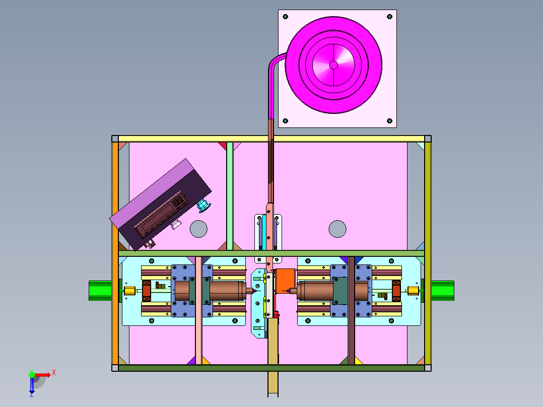 模具顶针深孔钻机俯视图